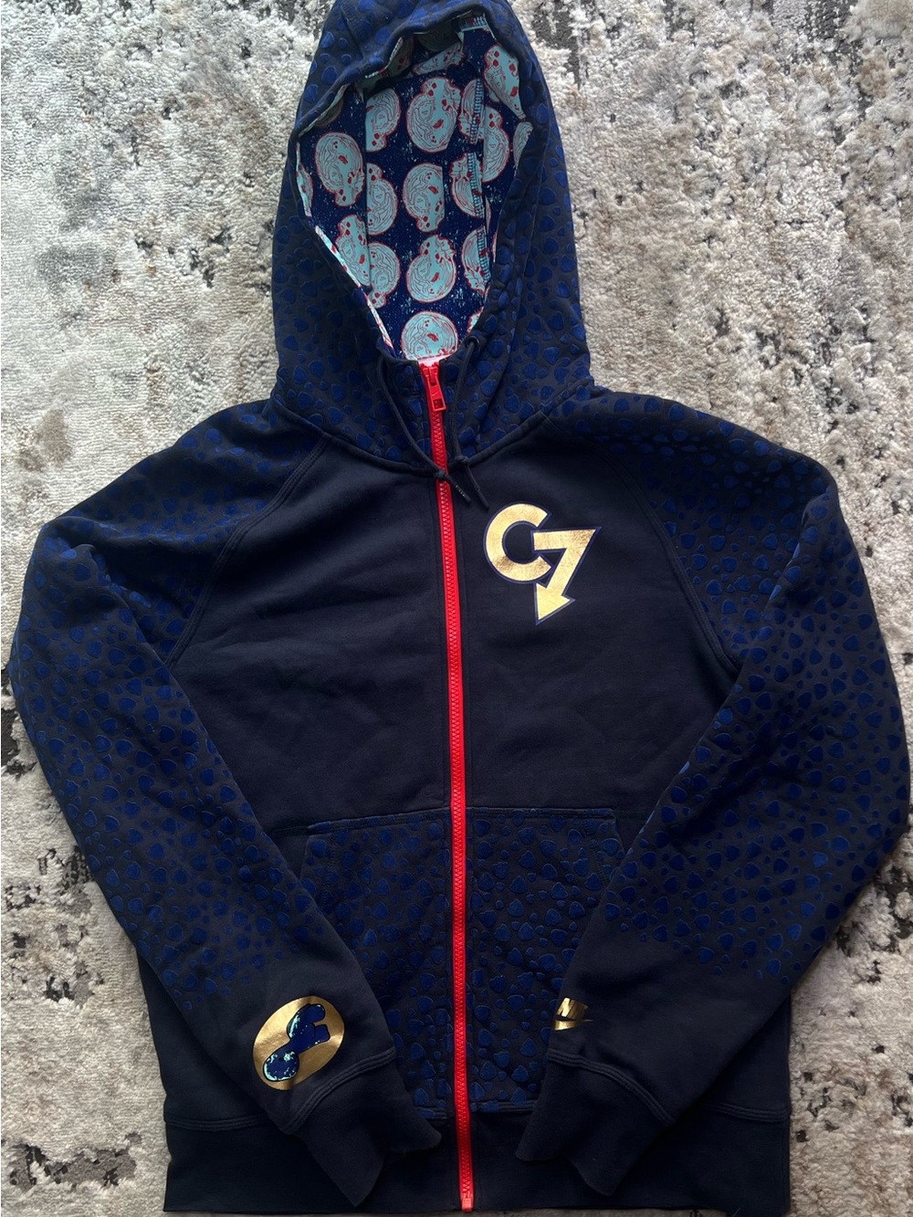Nike CR7 Cristiano Ronaldo “Blue Scales” Full Zip Jacket Hoodie Men’s M Rare